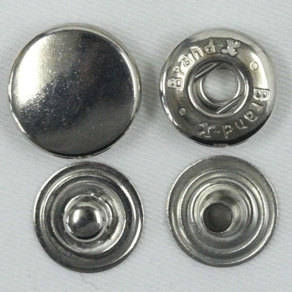Hooks - ボタン ドットボタン 3BX 3BrandX 11.5mm 5セット入 小 ホック P-SSL シルバー xP-SSL シルバー キャップサイズ 10mm ソフトな着脱感 ブランドエックス