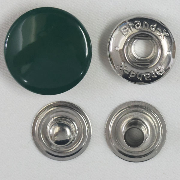 Rakuten - ボタン ドットボタン 5BX 5BrandX 15mm 5セット入 ホック 緑 つやあり 260xP-SSL シルバー キャップサイズ 15mm ソフトな着脱感 ブランドエックス