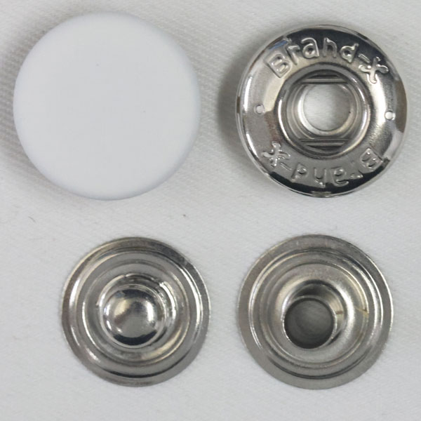 Rakuten - ボタン ドットボタン 5BX 5BrandX 13mm 5セット入 ホック 白 つやなし mwoxP-SSL シルバー キャップサイズ 13mm ソフトな着脱感 ブランドエックス