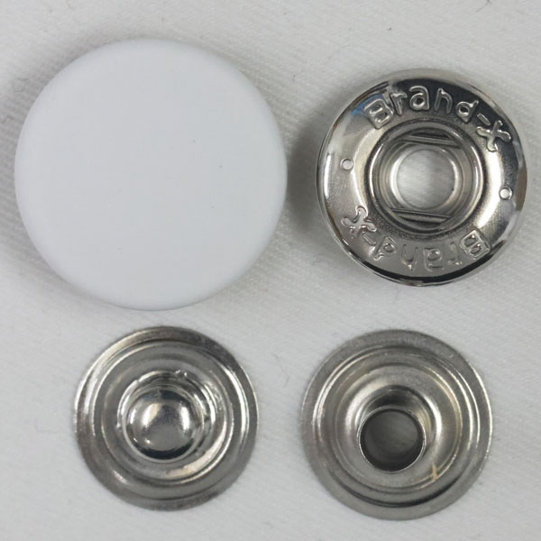 乐天商城 - ボタン ドットボタン 5BX 5BrandX 15mm 5セット入 ホック 白 つやなし mwoxP-SSL シルバー キャップサイズ 15mm ソフトな着脱感 ブランドエックス