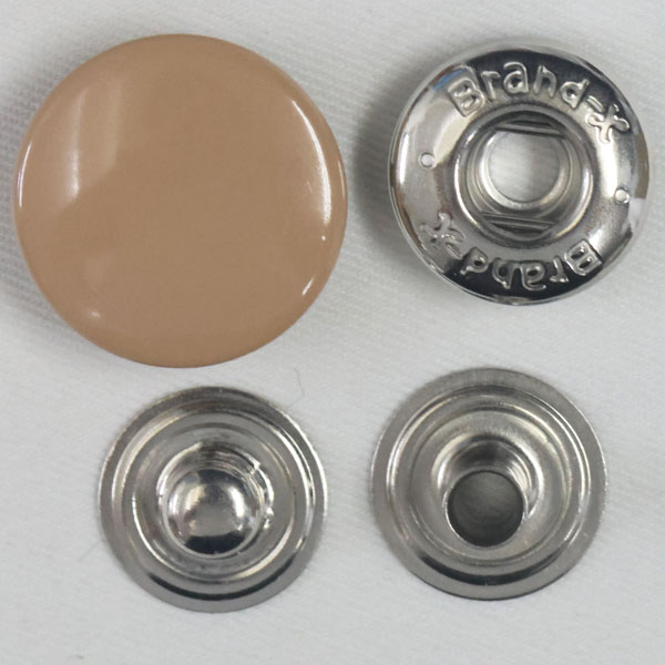 Hooks - ボタン ドットボタン 5BX 5BrandX 15mm 5セット入 ホック 茶 つやあり s2006xP-SSL シルバー キャップサイズ 15mm ソフトな着脱感 ブランドエックス