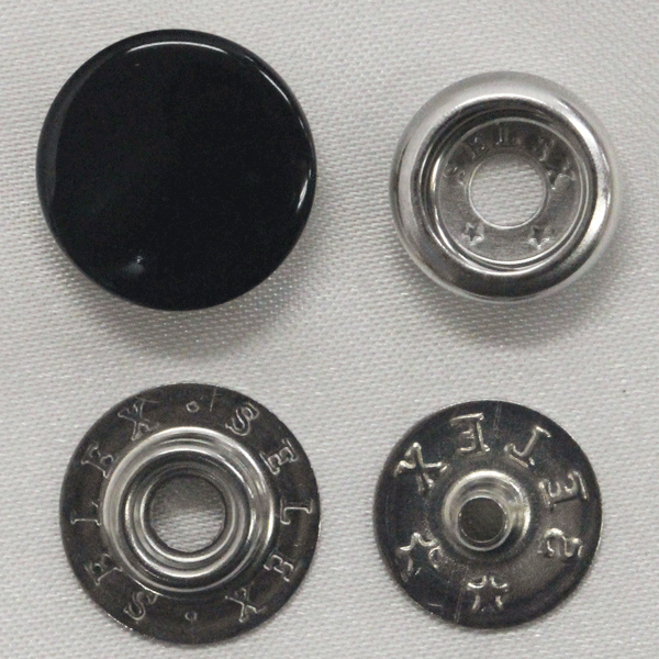 ボタン ドットボタン 7301 SELEX 13mm 30セット入 ジャンパーホック 黒 つや有 xP-SSL シルバー キャッ..