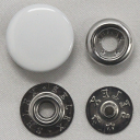 ボタン お徳用ドットボタン 7301 SELEX 15mm 30セット入 ジャンパーホック 白 つや有 xP-SSL シルバー キャップサイズ 15mm 日本の...