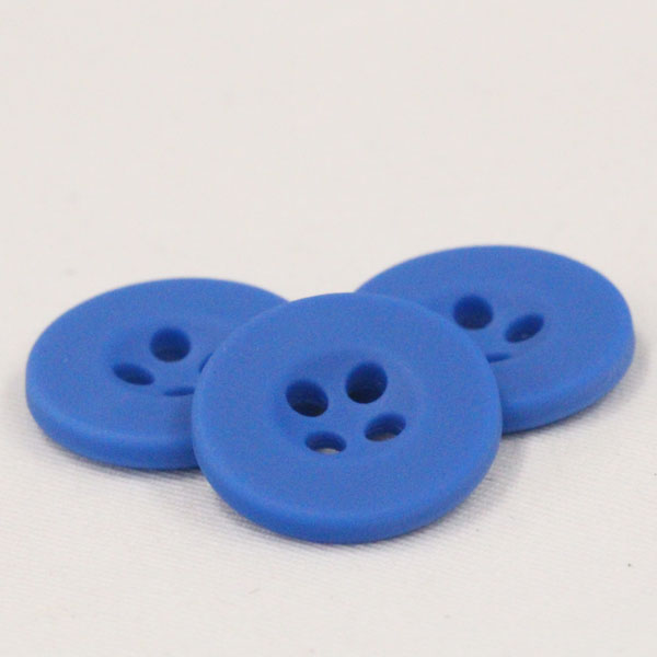 ボタン プラスチックボタン カラフルボタン 15mm 10個入 53/青 ブルー 柔軟性のあるボタン スポーツウ..