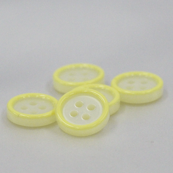 Rakuten - ボタン プラスチックボタン 白 ホワイトx黄 イエロー 11.5mm 10個入 カラフルボタン シャツ ブラウス向 ボタン 手芸 通販