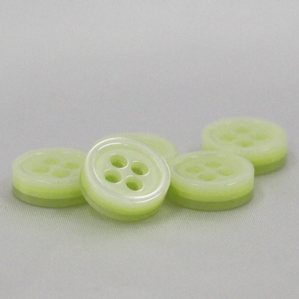 乐天商城 - ボタン プラスチックボタン 白 ホワイトx黄 イエロー緑 9mm 10個入 カラフルボタン シャツ ブラウス向 ボタン 手芸 通販