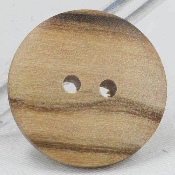 ボタン 木ボタン 木ボタン ウッドボタン Olive オリーブの木のボタン 碁石型 表二つ穴 20mm 1個入 環境にやさしい天然素材のボタン バッグのワンポイント アクセサリーにもお勧め