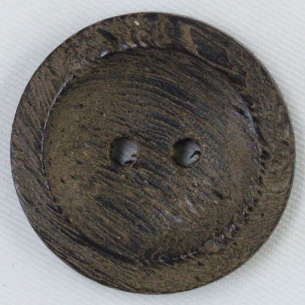 ボタン 木ボタン ウッドボタン Tagayasan タガヤサン 鉄刀木 皿型 表二つ穴 11.5mm 10個入 ウッドボタ..