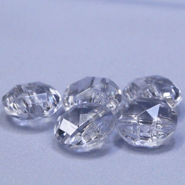 Rakuten - ボタン キラキラ ダイヤモンドカット 透明 ボタン プラスチックボタン C/#00 11.5mm 1個入 裏トンネル穴 ブラウスやシャツにどうぞ スモールボタン プラスチック