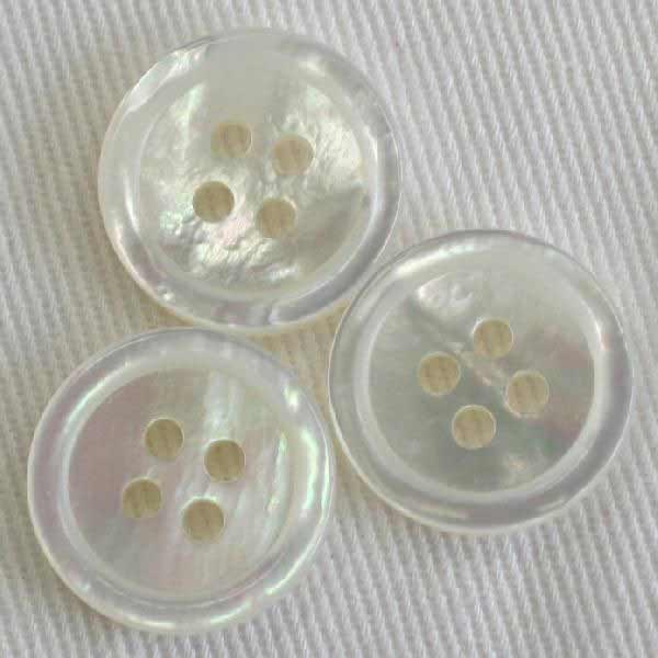 ボタン 貝ボタン シェルボタン 白蝶貝 18mm 1個入 ハンドメイド 手作り 手芸 釦付け替え に