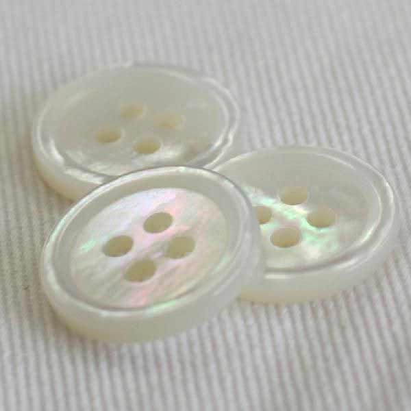 ボタン 貝ボタン シェルボタン 白蝶貝 18mm 1個入 ハンドメイド 手作り 手芸 釦付け替え に