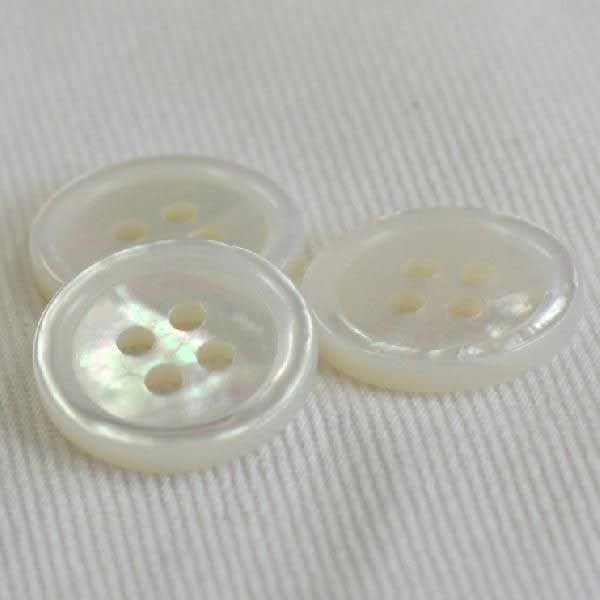 ボタン 貝ボタン シェルボタン 白蝶貝 18mm 1個入 ハンドメイド 手作り 手芸 釦付け替え に