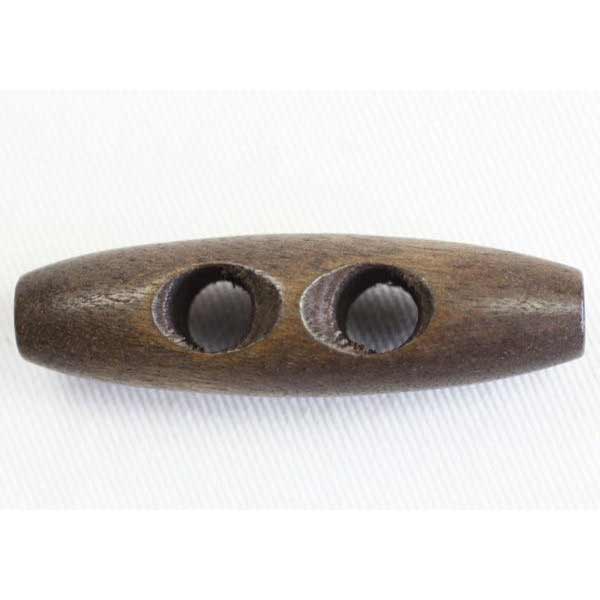 ボタン ダッフルボタン ウッド 天然木 60mm 1個入 こげ茶 ダークブラウン 木でできたダッフルボタン ダッフルコートはもちろん カーディガン バッグの留め具にも