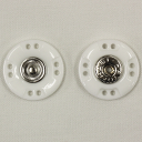 ボタン スナップボタン 25mm 1セットN01 プラスチックスナップ 白 ホワイト ニッケル / 1セット ボタン 手芸 通販