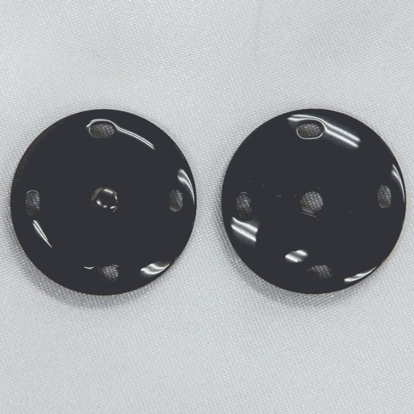 ボタン スナップボタン 水牛調 21mm 20mm 代用 1セット 09 黒 ブラック プラスチックスナップ ボタン 手芸 通販のサムネイル