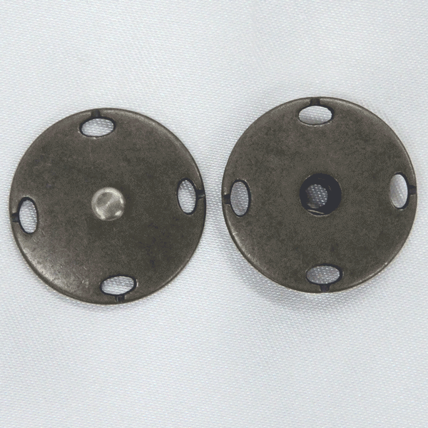 ボタン スナップボタン 20mm 1セット AG メタルスナップ 金属スナップ アンティックゴールド ボタン 手芸 通販