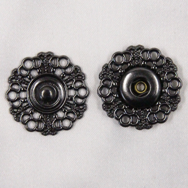 スナップボタン 20mm BN(ブラックニッケル) / 1セット ASP0016 ボタン 手芸 通販