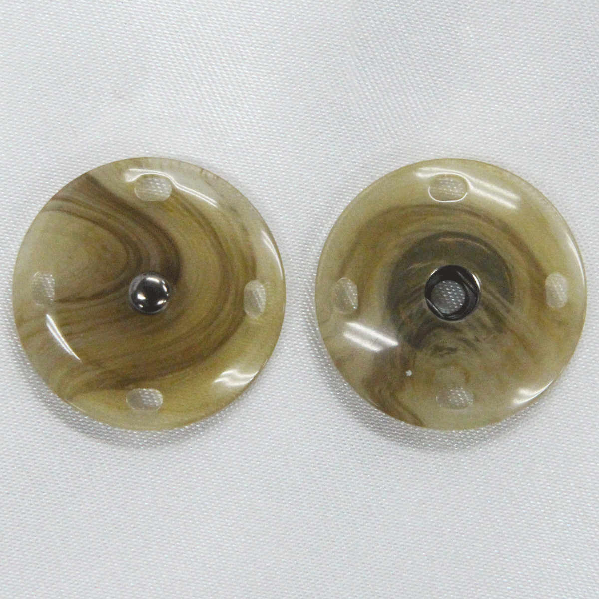 スナップボタン(水牛調) 21mm U43（茶) / 1セット ASP0010 ボタン 手芸 通販