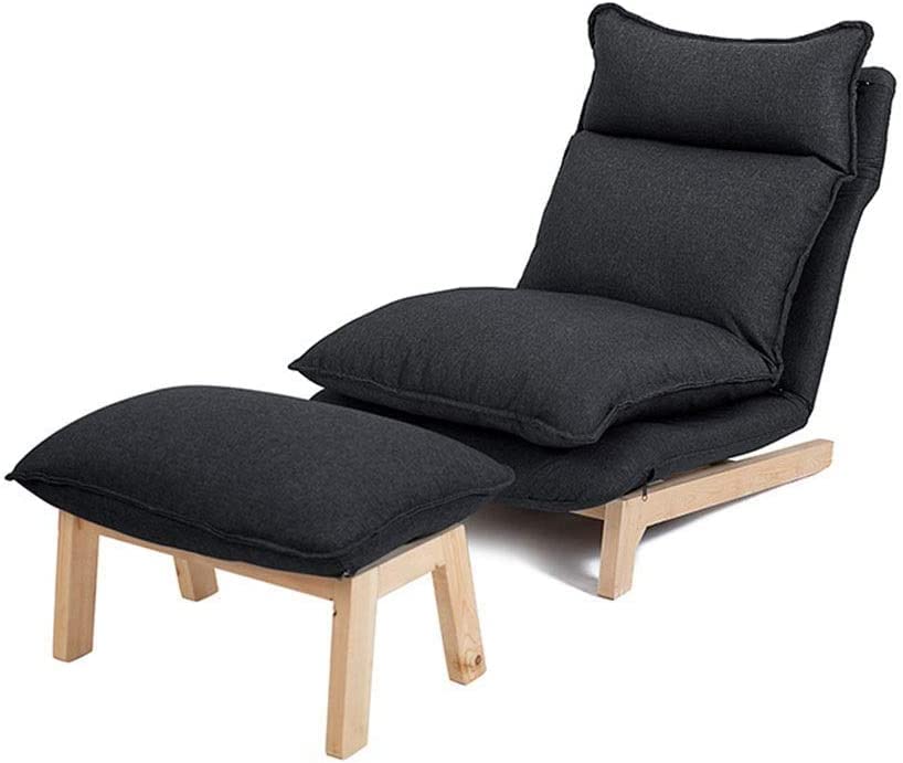ソファチェアリラクシングチェアラウンジチェアフットレストスツールオットマンリビングルームリラックスしてゲームをしたり、テレビソファリクライニングチェアを見たり Black