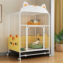 猫ケージ 屋内猫エンクロージャー 金属猫ベビーサークル犬小屋 ペットクレート 特大ハンモック付き 1-2匹の猫用