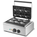 鯛焼き器 鯛焼きメーカー業務用電気たい焼き機、3/6個、業務用電気加熱たい焼き焙煎機、タイ焼き機 アイスクリームたい焼き焙煎機、均一加熱三種焙煎機 (6尾カリカ...