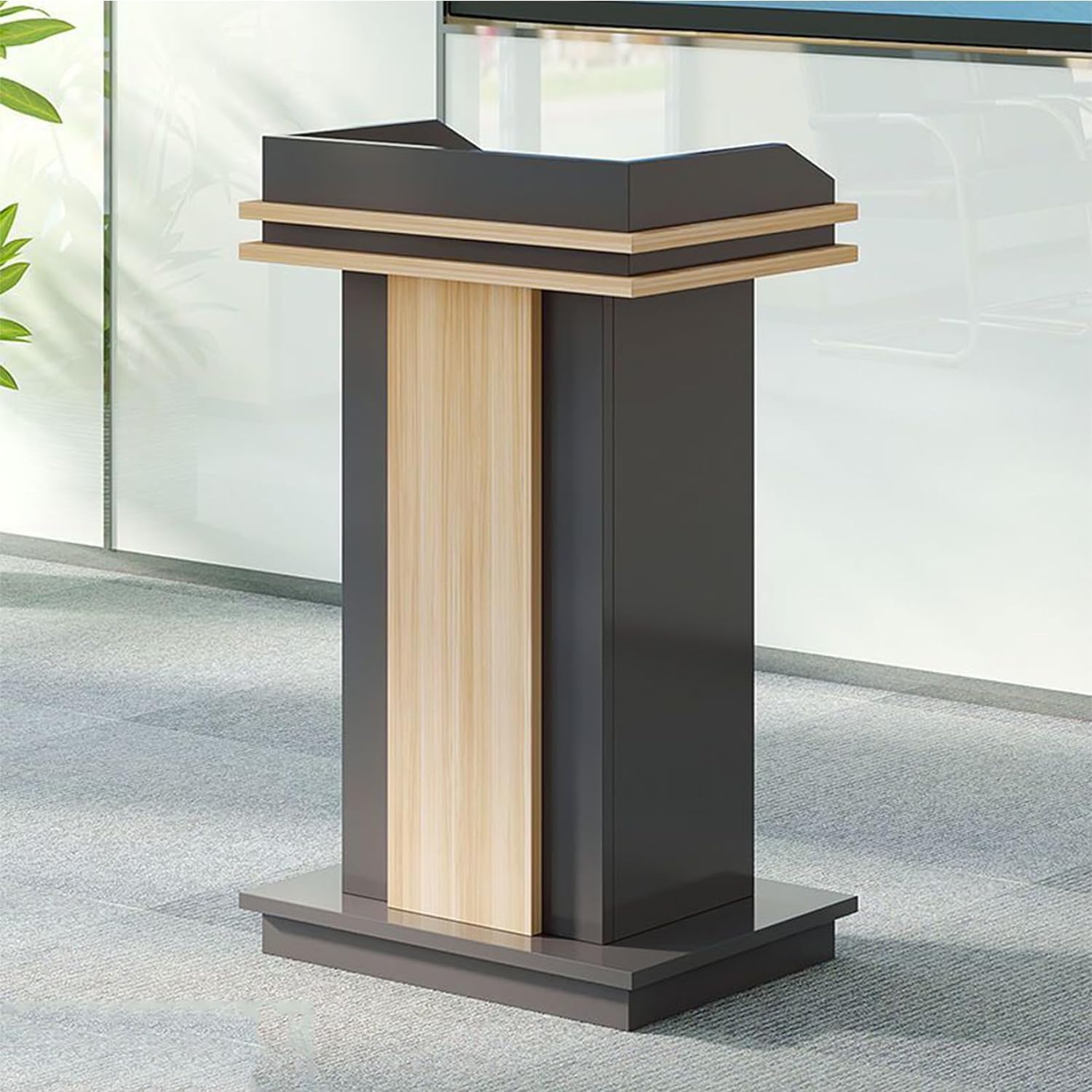 表彰台 演説台 キャスター付き スタンディングデスク 引き出し付き 頑丈な商業表彰台 移動便利 セレモニーデスク 司会者台 表彰テーブル ホームオフィス レクチャーホール 会議 バルコニー 書斎用 60*45*108cm 60*45*108cm B