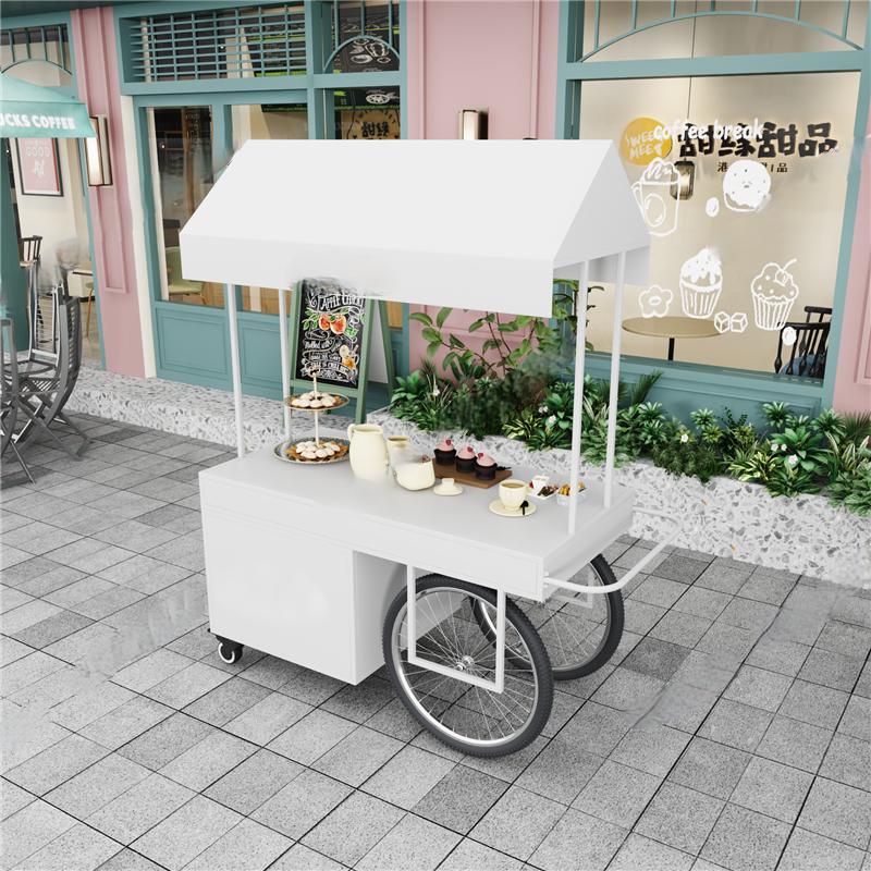 『ポイント5倍!6月限定!』北欧風アイアン花車、屋台車、ショッピングモールのプロモーション用、引き出し付きキャビネット、移動式販売車、アウトドア展示販売車