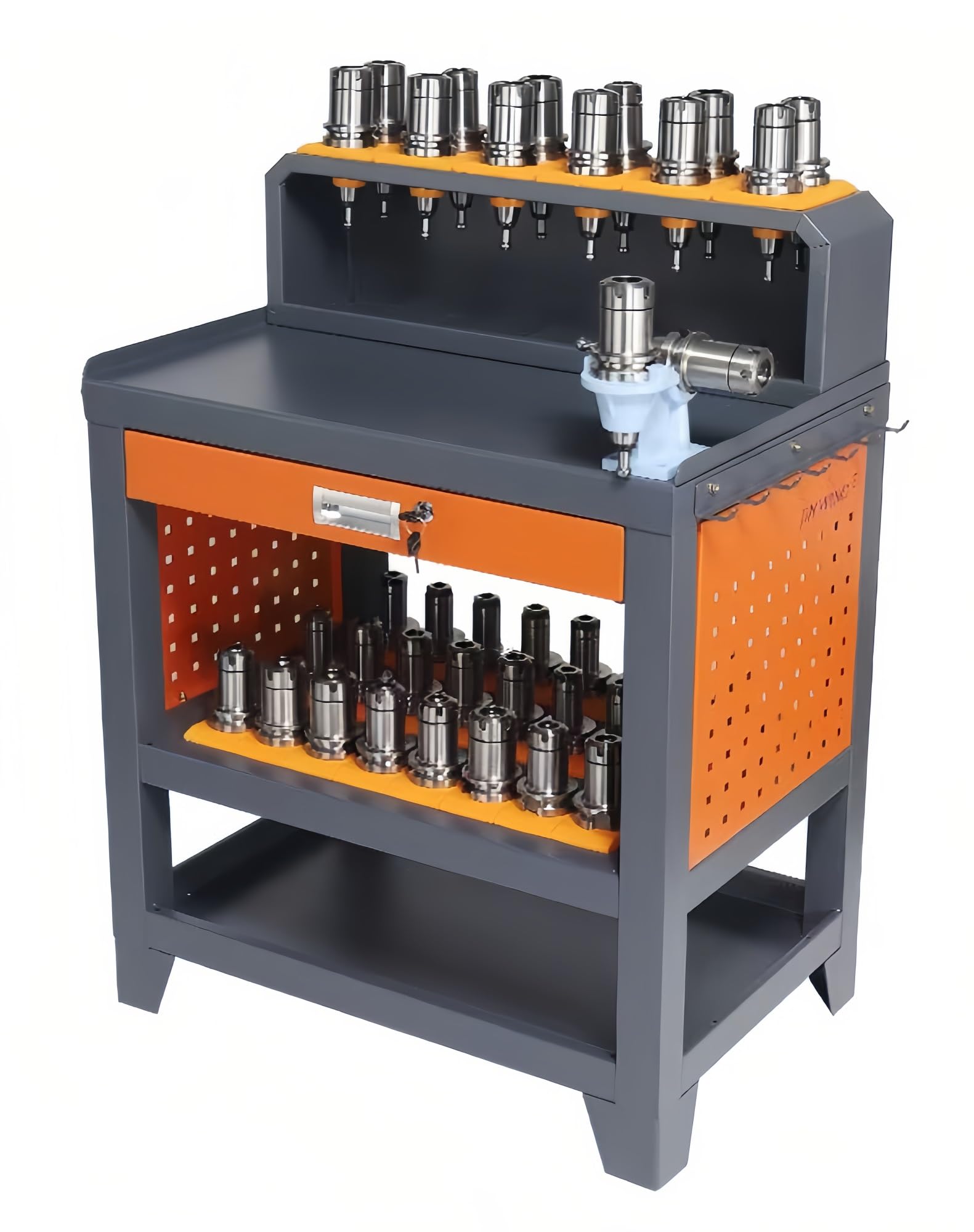 Rakuten - ツールチェスト ツールキャビネット 工具収納 ツールワゴン 耐荷重600KG、防錆性と耐摩耗性、塗装が剥がれにくい、強力で安定性と耐久性、簡単に保管できるロックシステム付きの引き出し設計、簡単に保管できるフック、さまざまなツールを保管できる大容量