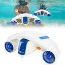 水中スクーター 充電式 水中ポンプ 480w 水深20m 最大速度1.6m/s 水中スラスター ダイビング水泳ブースター 水中海スクーター シースクーター 電動水上スクーター プール ダイビング シュノーケリング 海の冒険用 本体+電池2個