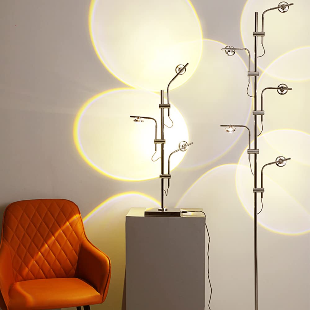 フロアライト スタンドライト LEDランプ 雰囲気 高さ調節可能 照明範囲調節可能 北欧 間接照明 ルームランプ (5灯式)