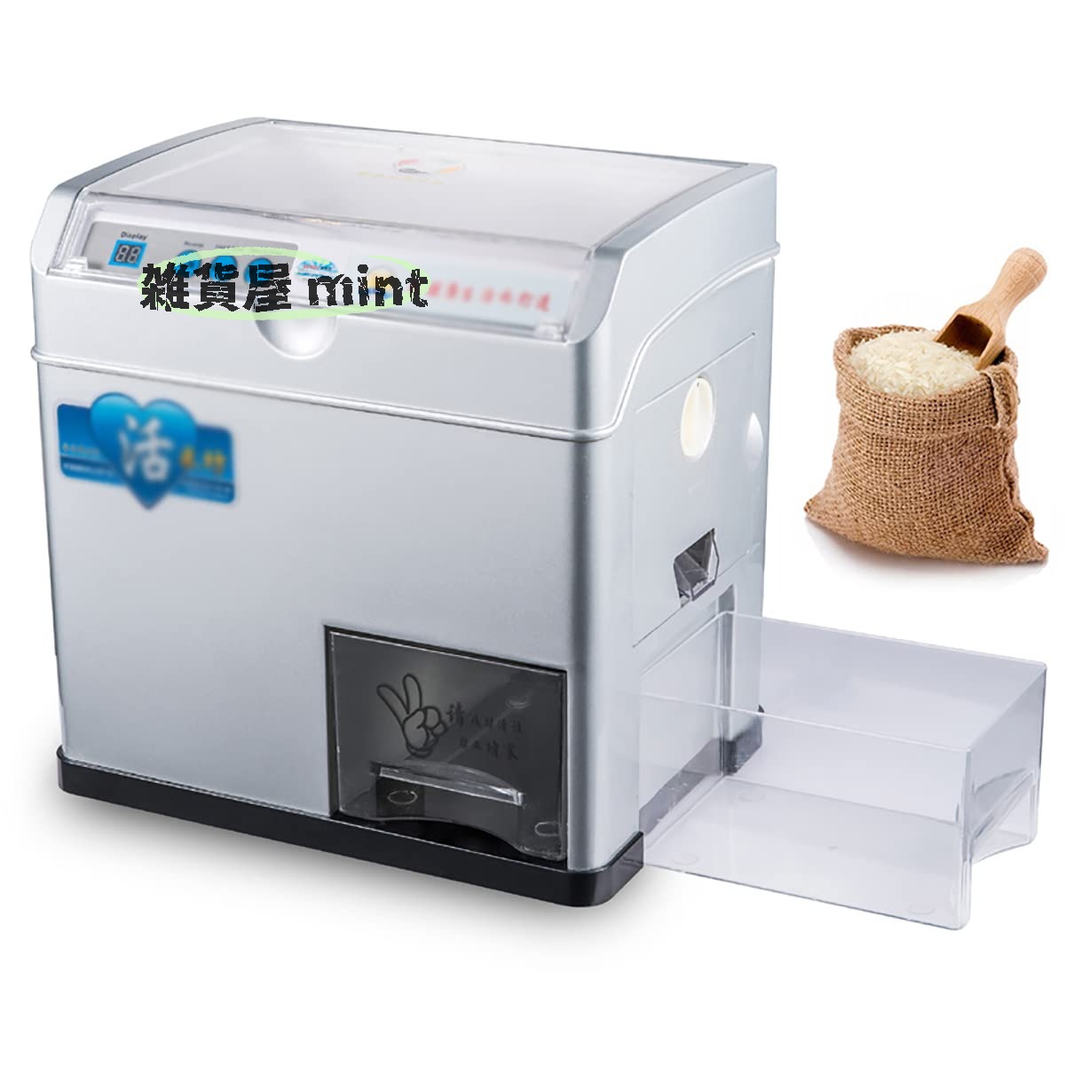 自動精米籾殻機、小麦