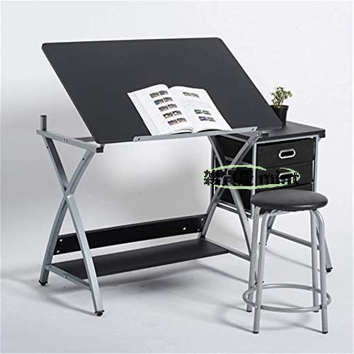 製図テーブル、傾斜台 絵描き用、80°傾斜可能な卓上を備えた製図台、コンピューターデスク机調節可能な学習机、厚みのあるフレームを備えた簡単な組み立て台
