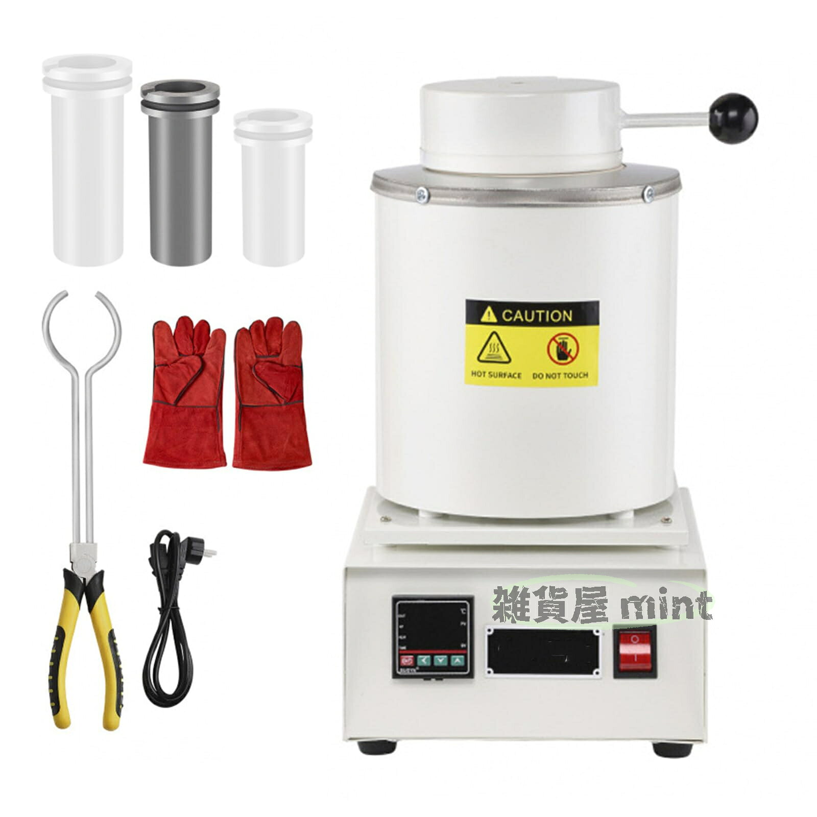 電気溶解炉 100v デジタル温度制御 金属溶解炉 溶鉱炉 電気炉 2000W 最高1150℃ 精密PID制御 高純度 金..