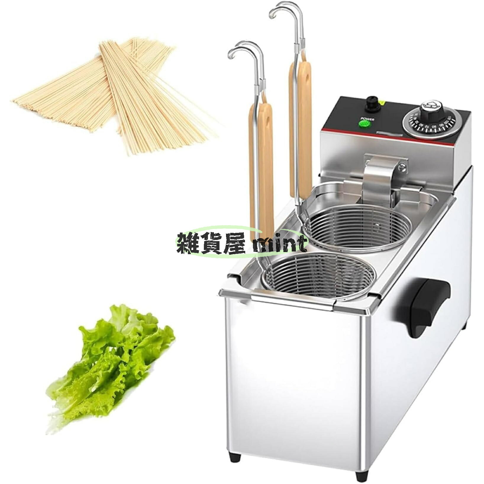 二重網ふるい付きパスタ鍋挿入キット、温度は30-110°C調整でき、自動電源オフ機能、家庭とレストランのキッチンでの使用に適している~/