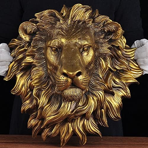 Rakuten - 装飾品置物真鍮ライオンヘッドペンダントオーナメントリスト銅ドアハンギングウォールデコレーションクラフト