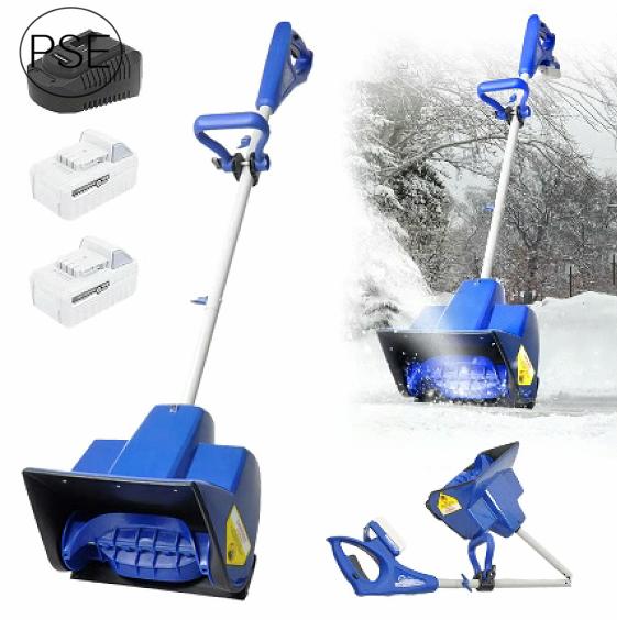 電動除雪機 家庭用 充電式 雪かき機 折りたたみ コードレス電動スノースロー 除雪幅23cm 除雪高17.8cm 噴射距離6m 24V/4.0Ah 軽量5KG ハイパワー スノーショベル スノーブレイク 雪かき シャベル 降雪清掃 電池2個