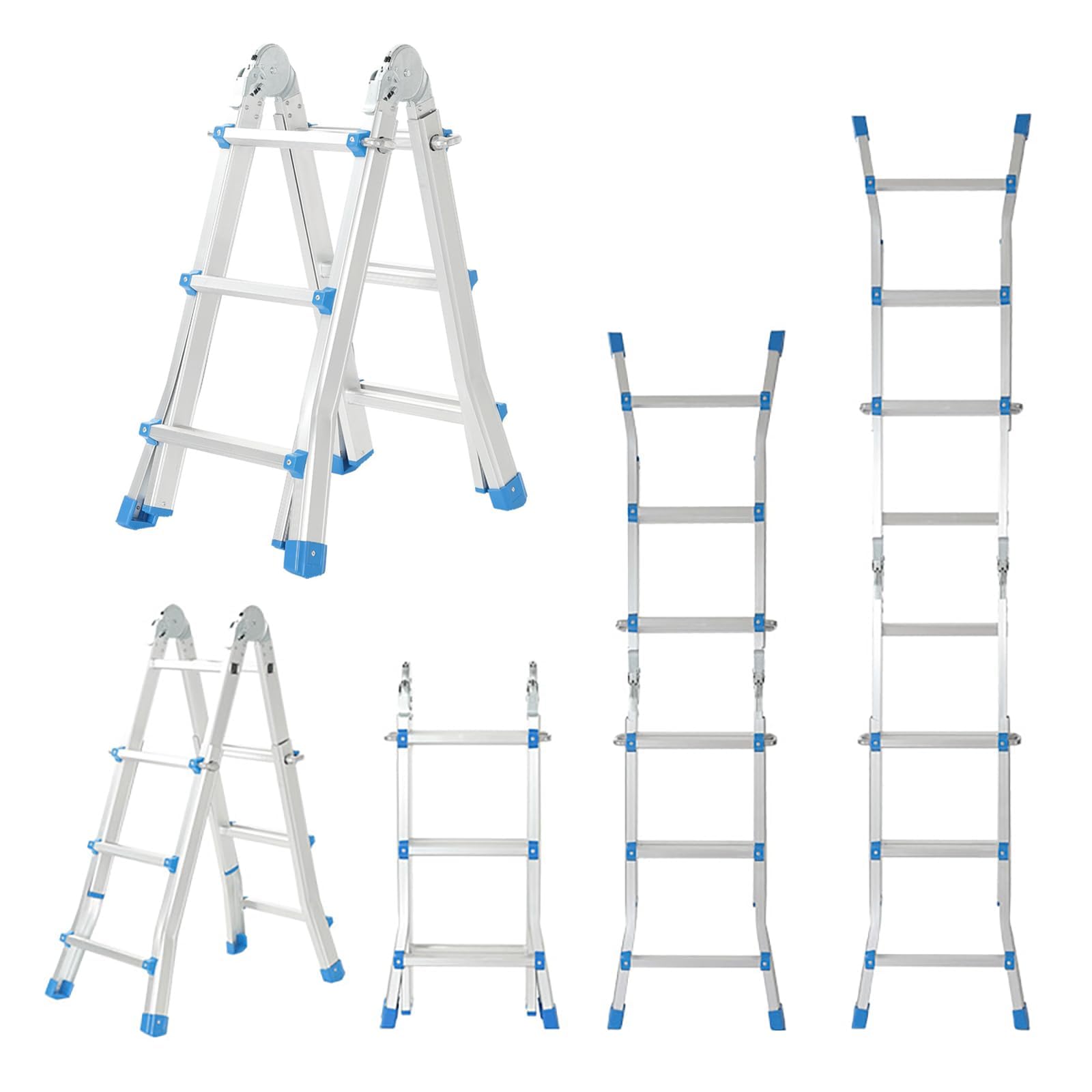 多機能はしご 脚立 はしご兼用脚立 多機能アルミはしご 折り畳み 伸縮 梯子 ハシゴ 脚立 足場 踏み台 ..