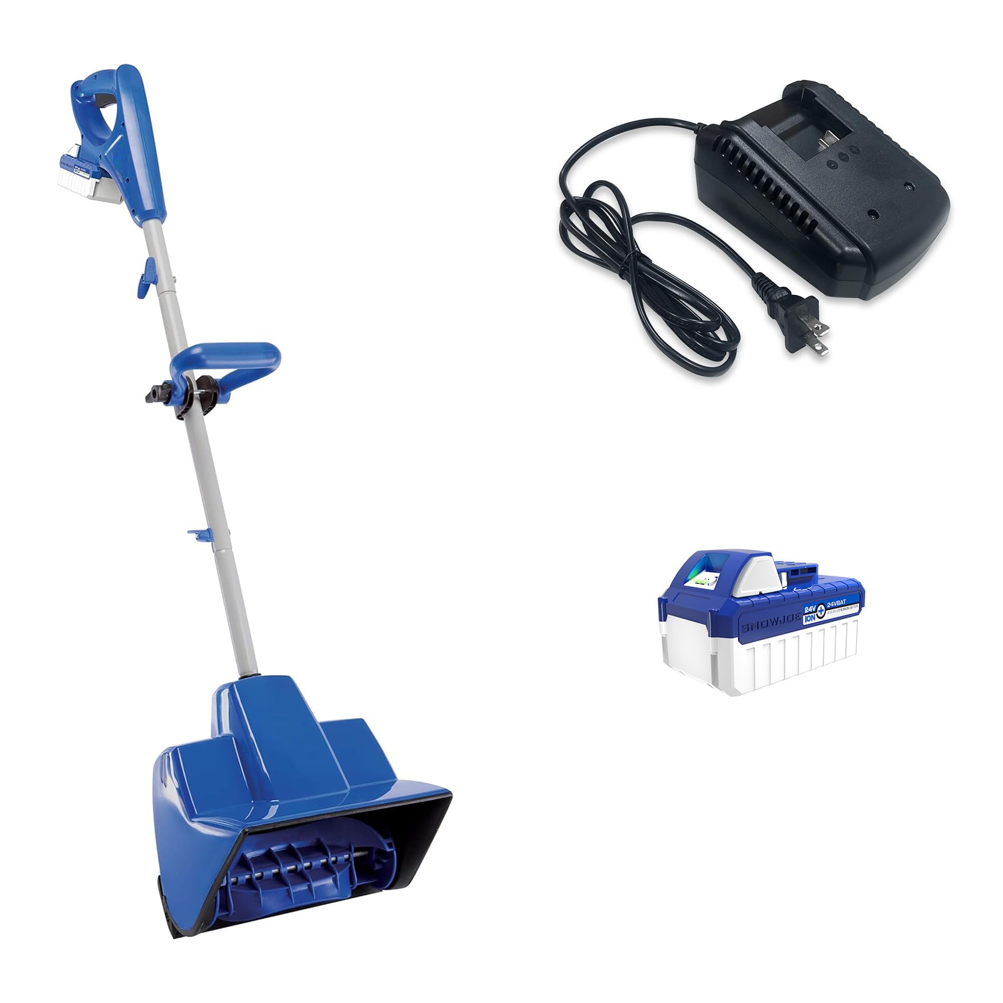電動除雪機 家庭用 充電式 除雪機 素早い除雪 軽量 コードレス充電式除雪機 24V/4.0Ah大容量バッテリー 除雪機 除雪用具 さまざまな路面 折りたたみ式除雪機 保管が簡単 除雪機ヘッド幅28cm 高さは17.8cm