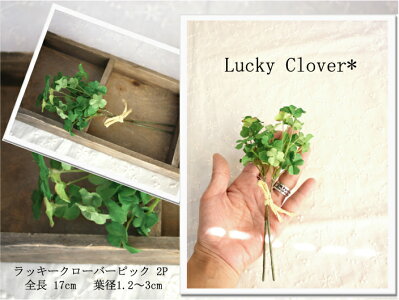 ラッキークローバーピック♪2P【造花・未触媒】【器なし】