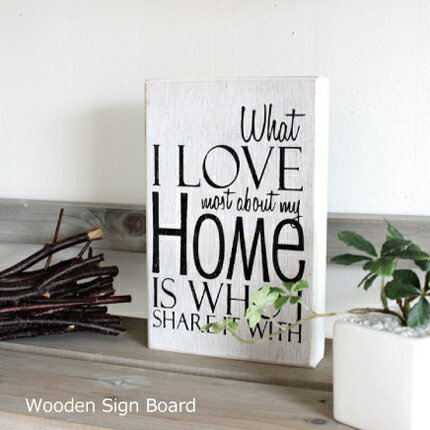 ウッデンミニサインボード Wooden Sign Board HOME【雑貨 インテリア】