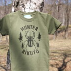 名入れ ハンター 昆虫Tシャツ コーカサスオオカブト お名前 男の子 半袖 プレゼント クワガタ カブトムシ