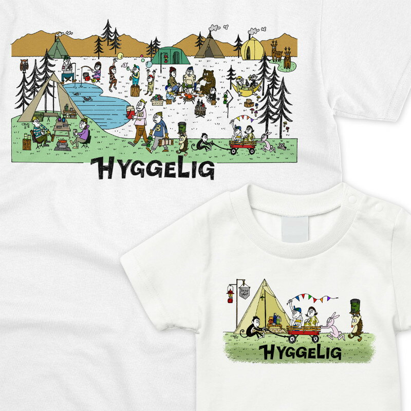 3枚セット HYGGELIG × ONO5s ソトアソビ アウトドア ファミリーTシャツセット 親子...