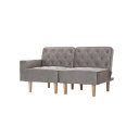 【タイムSALE ポイント5倍】 リクライングソファベット GRY グレー【代引不可】