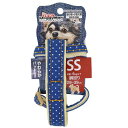 【7/18 ポイント10倍】 (まとめ) Doggy's Tailor ドッグハーネス SS デニムスタイル ブルー/ドット (×2セット) (犬用品/ハーネス)
