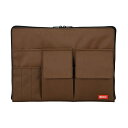 【タイムSALE ポイント5倍】 LIHIT LAB. バッグインバッグ A4 茶 A-7554-9-BR