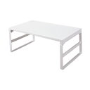 【タイムSALE ポイント5倍】 LIHIT LAB. 机上台 幅390mm ハイタイプ 白 A-7331-0-WH(3)
