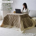 【ポイント8倍!8/11】 こたつ布団 ハイタイプ ロータイプ 中掛け 洗える おしゃれ 洗濯 シンプル 無地 フランネル ベージュ 約225×255cm(代引不可)