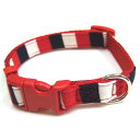 【水曜定休P8倍】 (まとめ)シックボーダーカラー #15 レッド(×3セット) (犬用品/首輪)