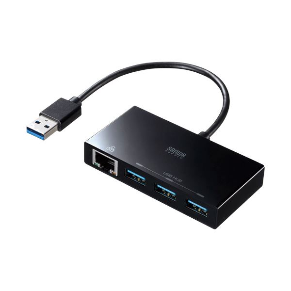 y|Cg5{N[|! ܂ōő+10{z TTvC USB3.2 Gen1nut MKrbgLANA_v^(USB3|[gELAN1|[g) ubN USB-3H322BKN 1