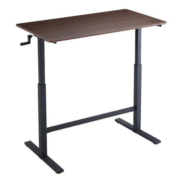 【P5倍】 手動式昇降テーブル ウォールナット（代引不可）